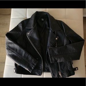 Faux leather jacket. GREAT condition! Size L